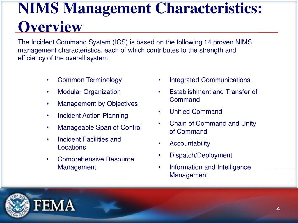 which item is included in the nims management characteristic of accountability?